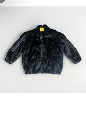 Vintage BEAVER Fur Bomber Winter Coat Women’s 3xl Oversized, Luxury Mob Wife